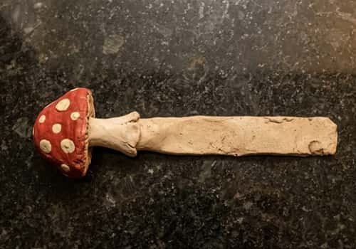 1. Tiny Clay Mushroom Bookmark