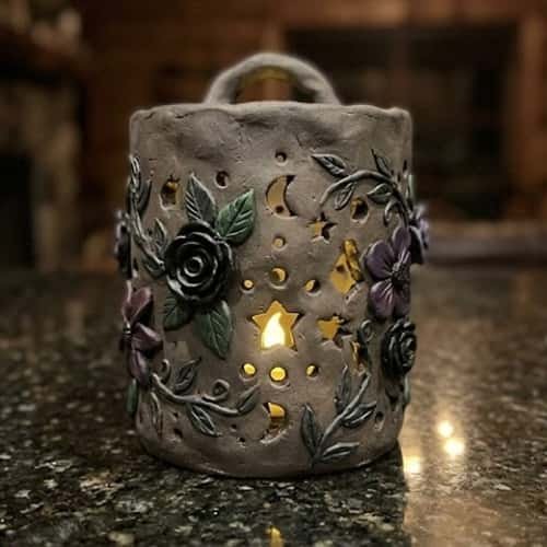 10. Dark Floral Witch Lantern