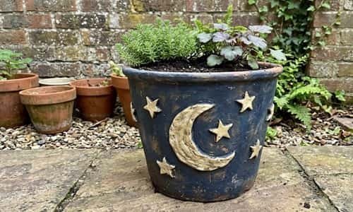 10. Moon and Star Night-Sky Pot