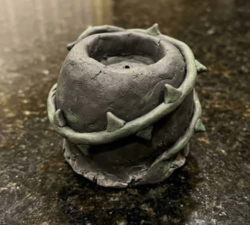 10. Thorn-Wrapped Gothic Pot