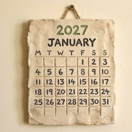 11. Clay Calendar Page Wall Decor