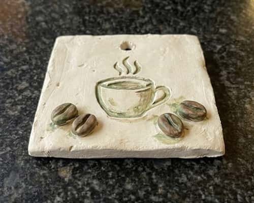 11. Clay Coffee Lover Wall Tile