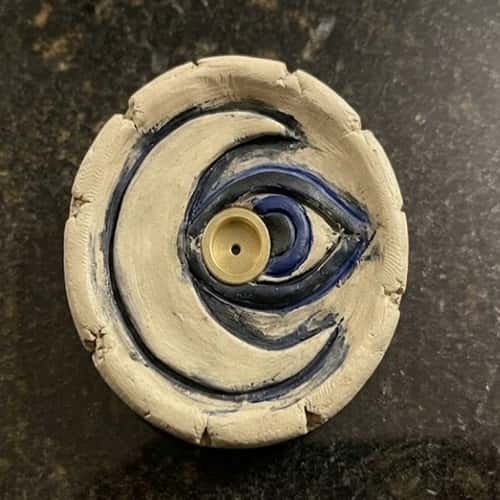11. Evil Eye Moon Clay Burner
