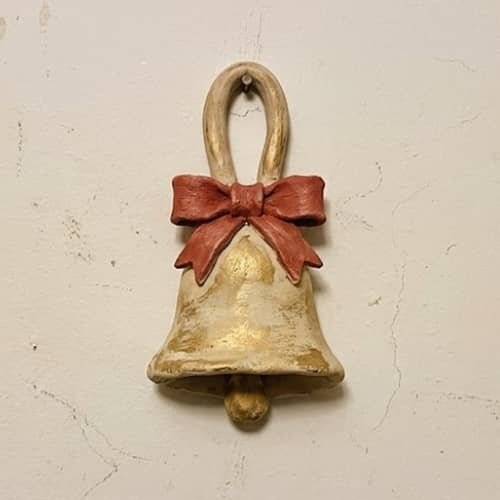 12. Clay Christmas Bell Wall Hanging