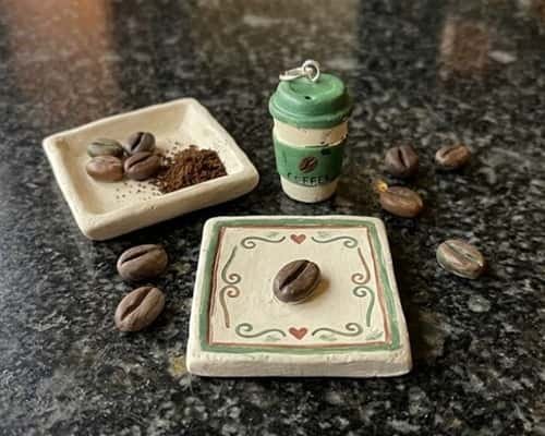 12. Mini Clay Coffee Bar Set