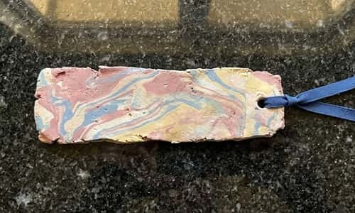 13. Recycled Clay Button Bookmark