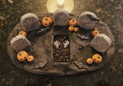 2. Mini Graveyard With One Open Grave