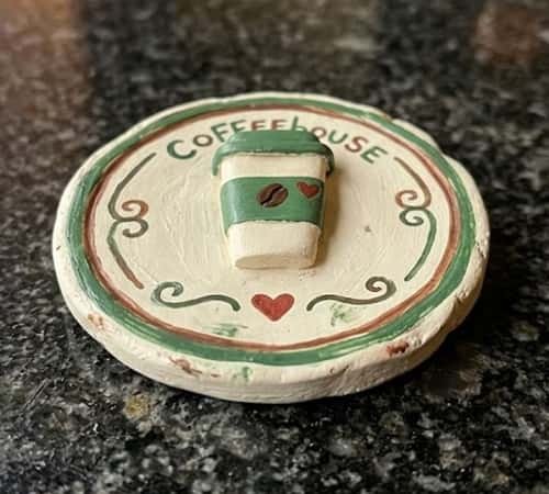 2. Personalized Clay Coffee Cup Coaster