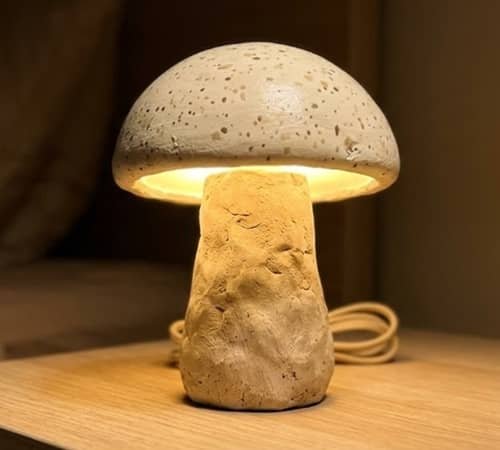 2. Speckled Forest Mushroom Lamp