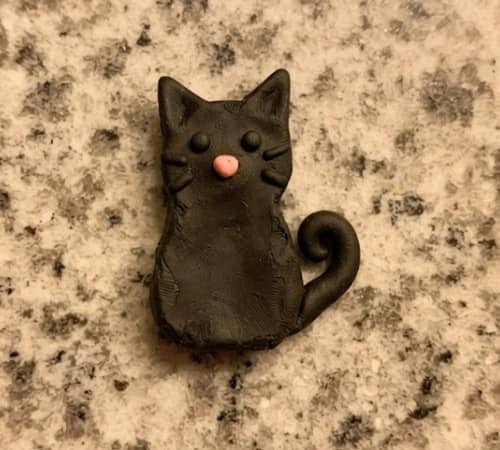 3. Black Cat Halloween Magnet