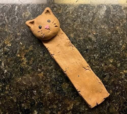 3. Little Clay Cat Bookmark