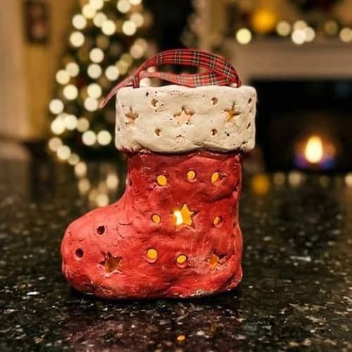 3. Mini Christmas Stocking Lantern