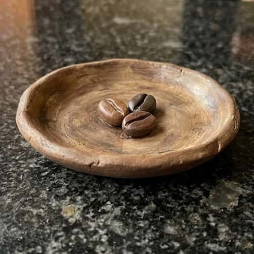 3. Tiny Clay Coffee Bean Dish