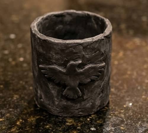 3. Tiny Gothic Raven Pot