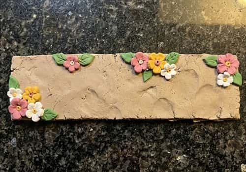 4. Clay Flower Garden Bookmark