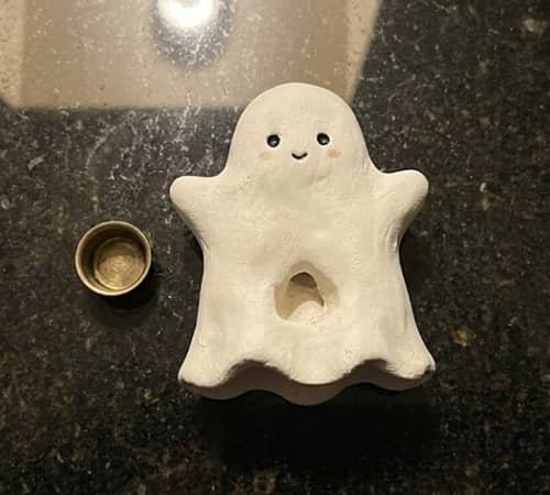 4. Friendly Ghost Clay Incense Burner