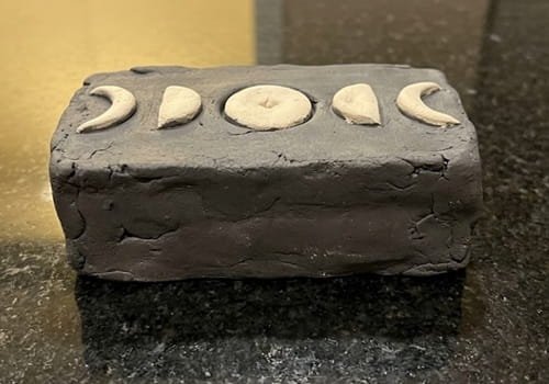 4. Moon Phase Clay Candle Holder