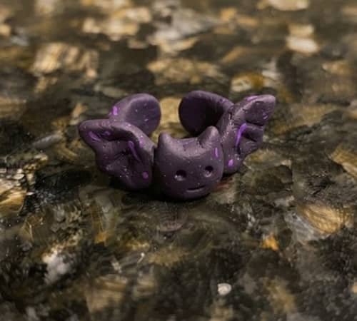 4. Purple Bat Ear Cuff