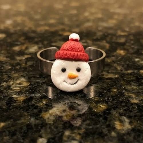 4. Snowman Face Ear Cuff