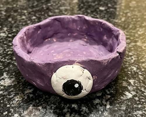 5. Spooky Eyeball Clay Bowl