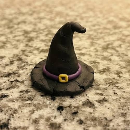 5. Tiny Clay Witch Hat Magnet