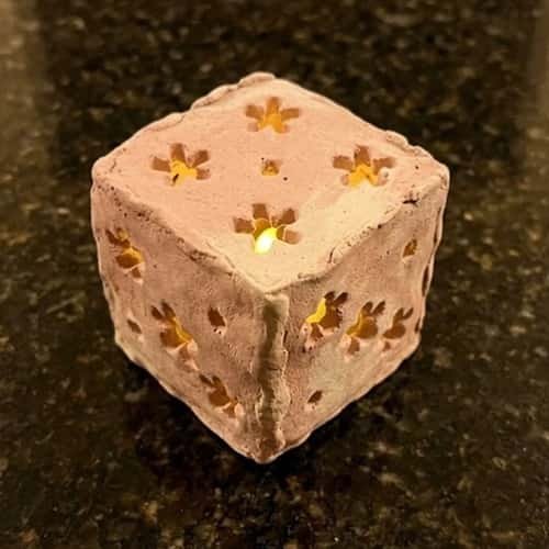 5. Tiny Rose Cutout Lantern