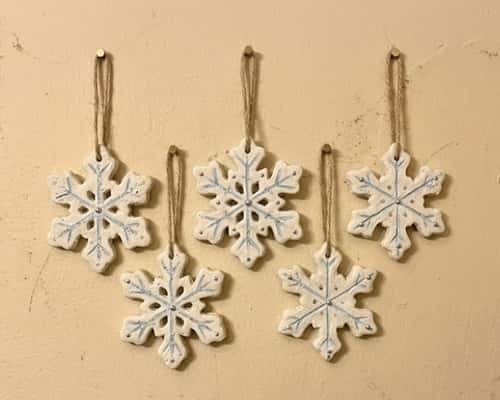 6. Clay Snowflake Wall Collection