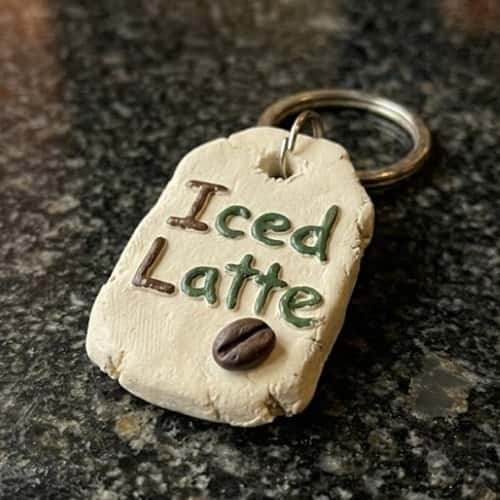 6. Coffee Order Clay Keychain