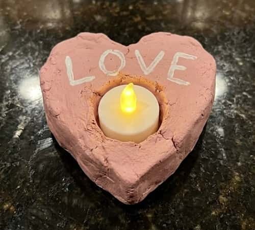 6. Conversation-Heart Clay Holder