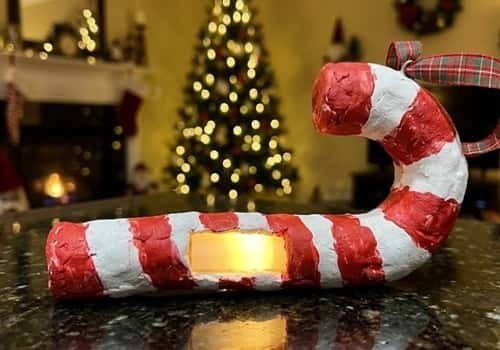 6. Elf Candy Cane Lantern