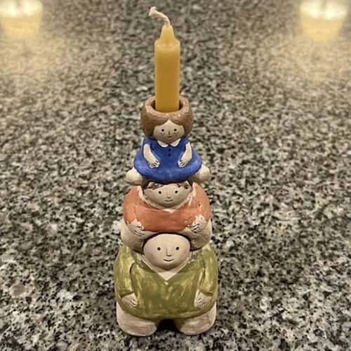 6. Mini Ceramic-People Inspired Totem