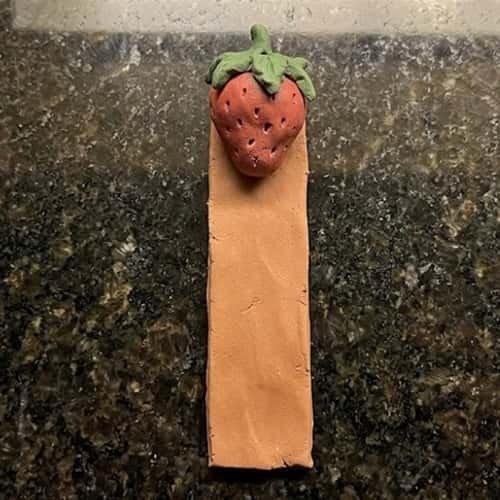 7. Clay Strawberry Bookmark