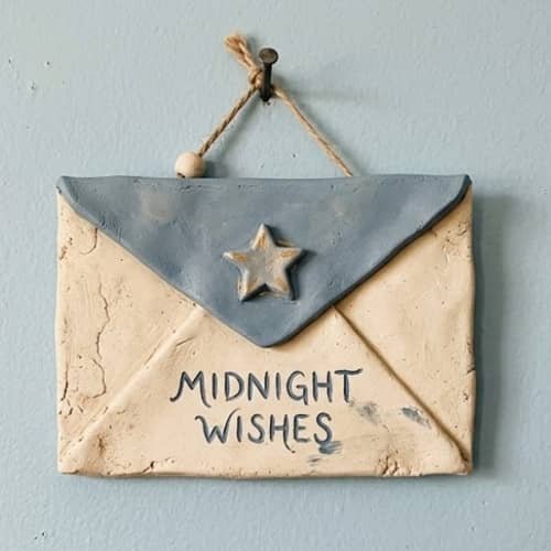 7. Midnight Wishes Clay Envelope Plaque