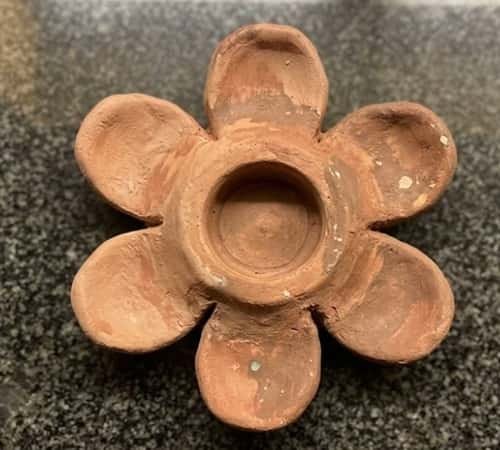 7. Terracotta Flower Petal Holder
