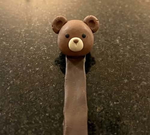 8. Cute Polymer Clay Bear Bookmark
