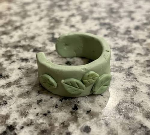 8. Little Leaf Clay Cuff
