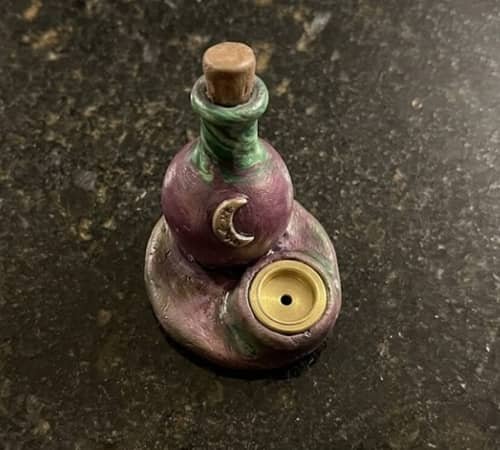 8. Potion Bottle Clay Incense Burner