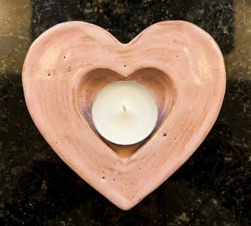 8. Simple Heart Pocket Candle Holder