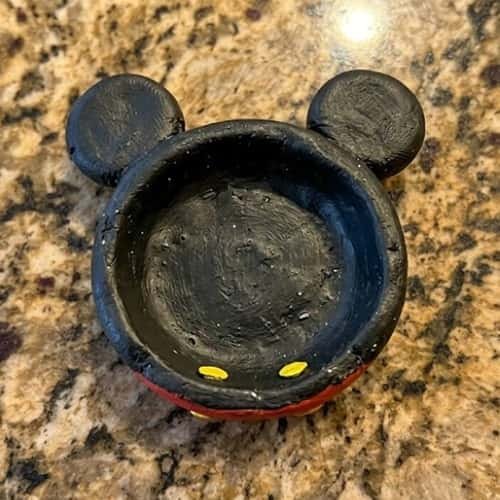 9. A Mickey-Inspired Clay Coin Dish
