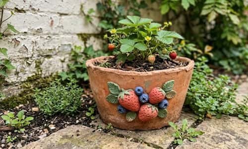 9. Clay Berry Garden Pot