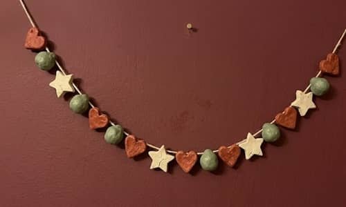 9. Clay Christmas Ornament Wall Garland