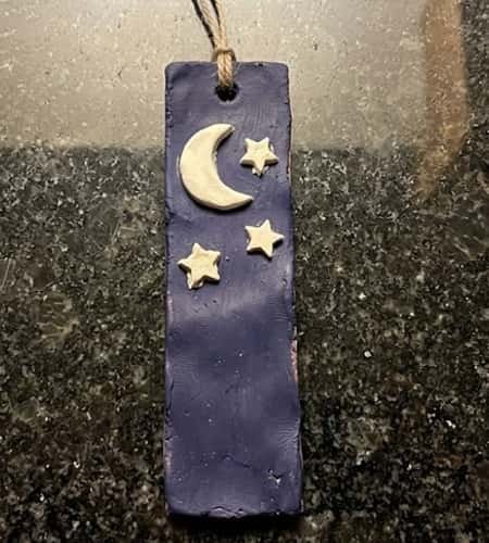 9. Clay Moon and Stars Bookmark
