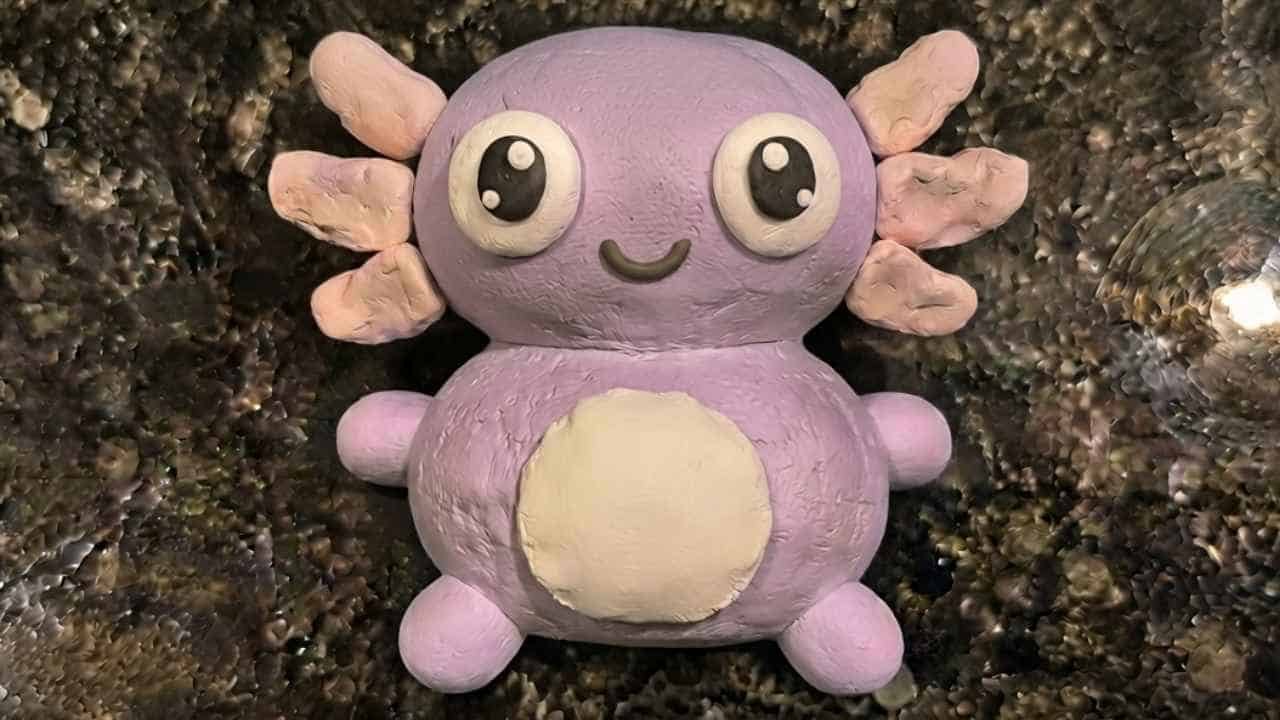 Air Dry Clay Axolotl Craft - featured