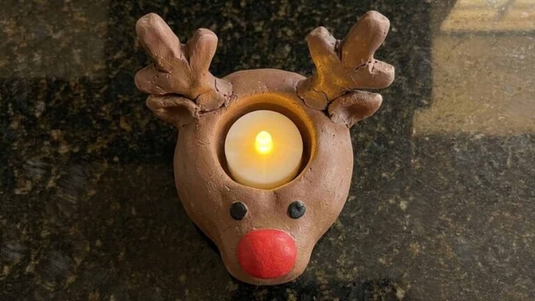 Clay Candle Holders for Christmas - featured