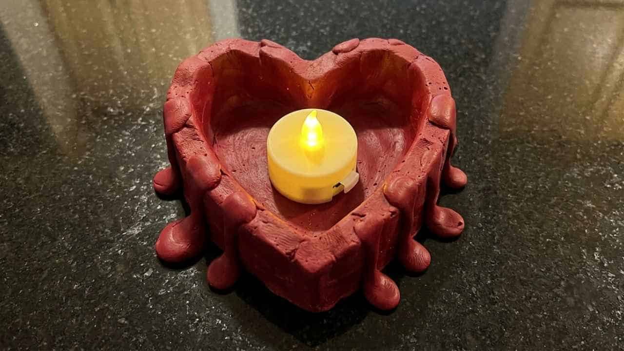 Clay Candle Holders for Valentines Day - Featured