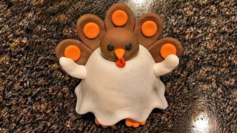 Clay Turkey Disguised as a Ghost Craft - featured