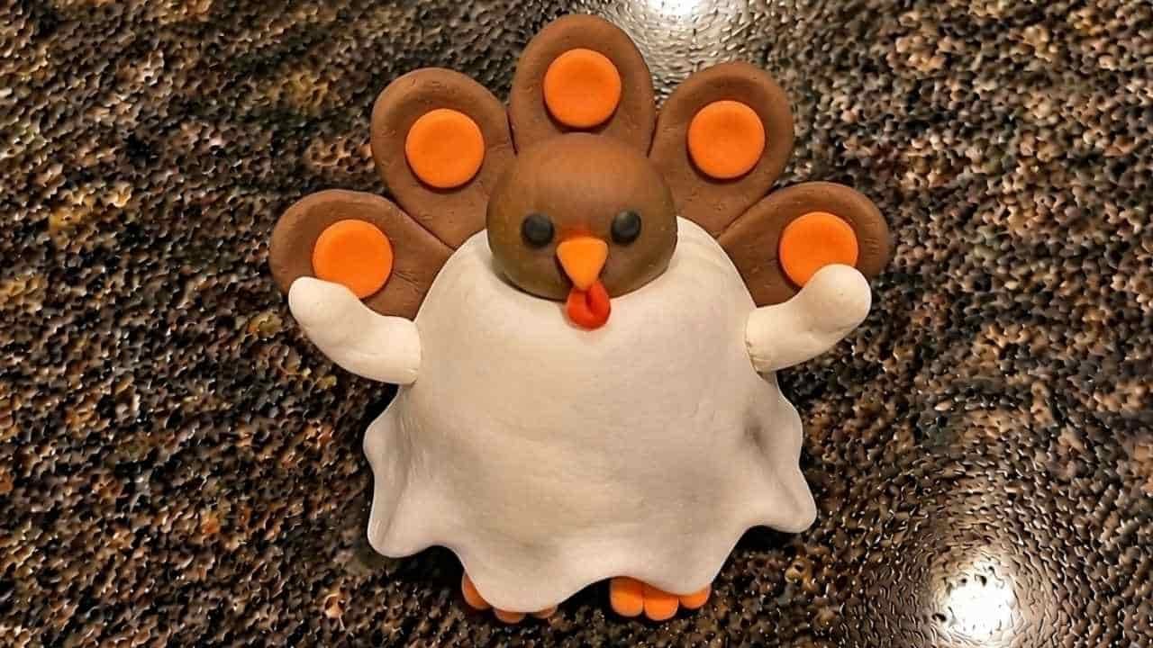 Clay Turkey Disguised as a Ghost Craft - featured