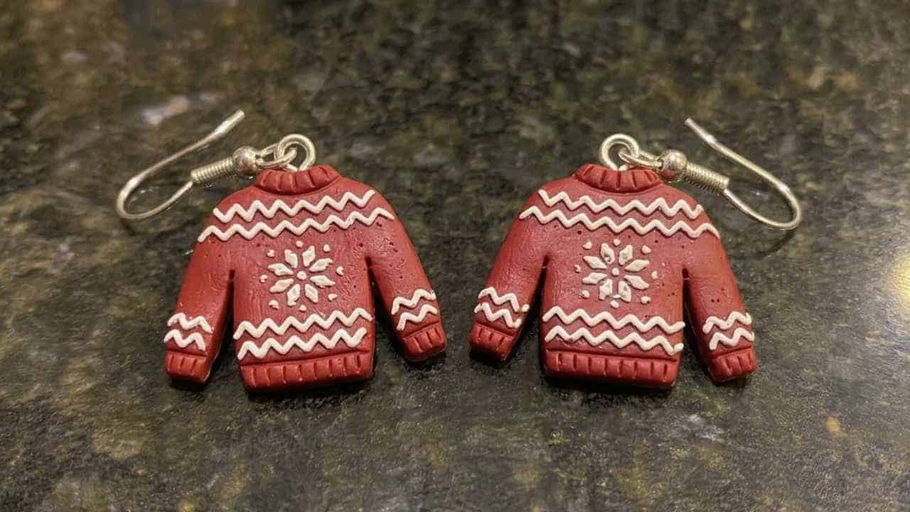 DIY Clay Christmas Earring Ideas - Featured