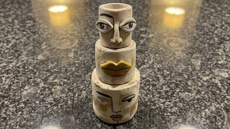 DIY Totem Clay Sculpture - featured