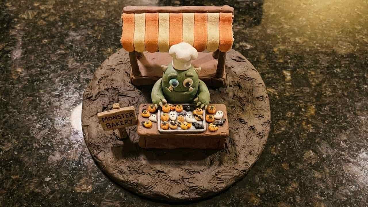 Halloween Clay Diorama Craft - featured